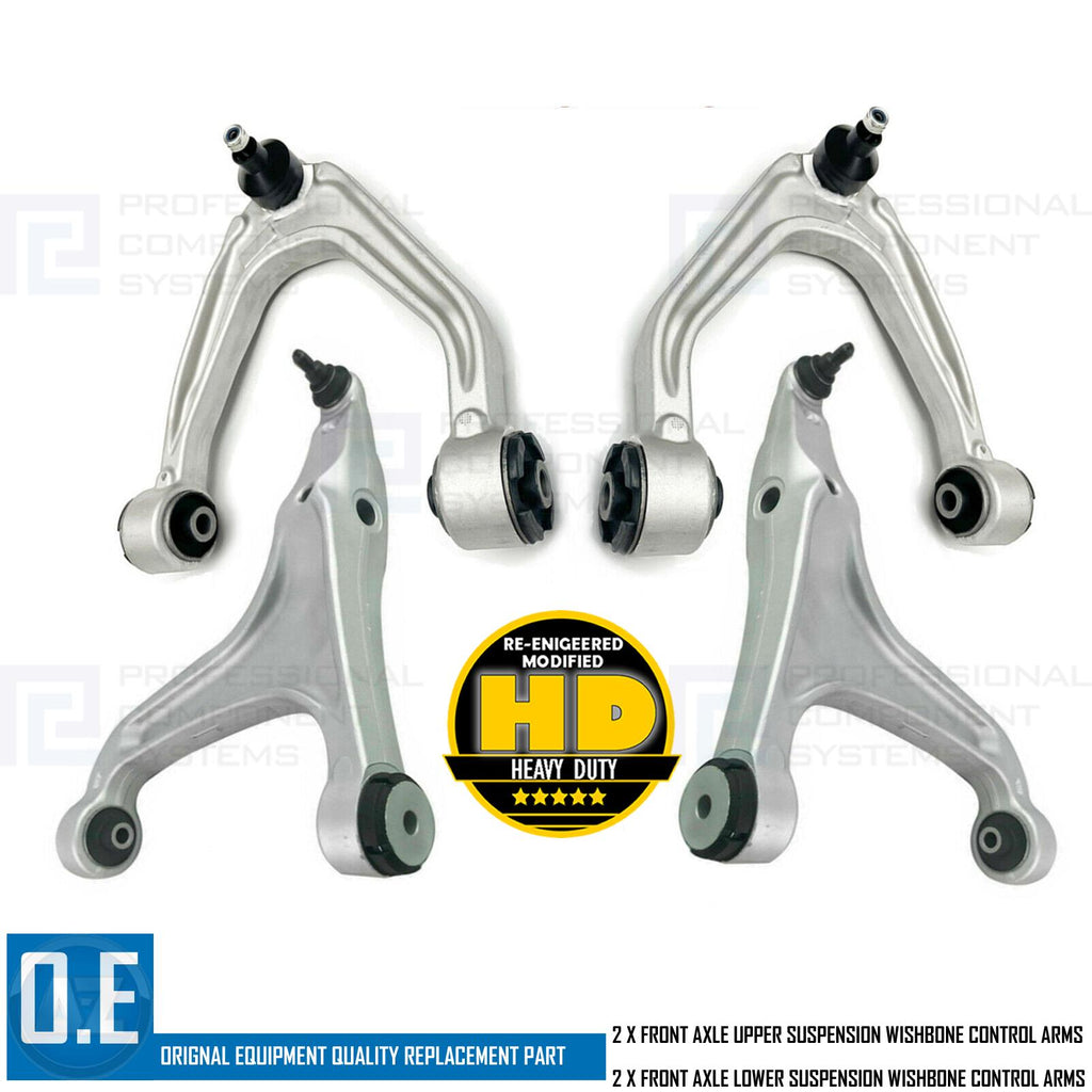 FOR GHIBLI QUATTROPORTE FRONT UPPER LOWER SUSPENSION WISHBONE CONTROL ARMS SET