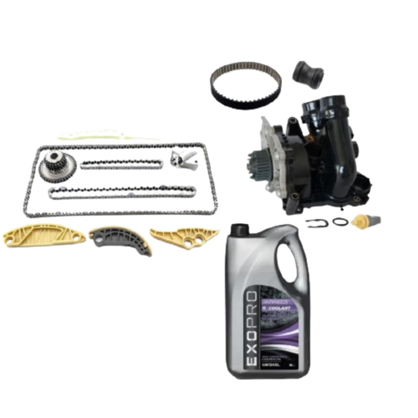 FOR VW GOLF GTI MK6 TIMING CHAIN KIT COOLING WATER PUMP THERMOSTAT HOUSING CCZB