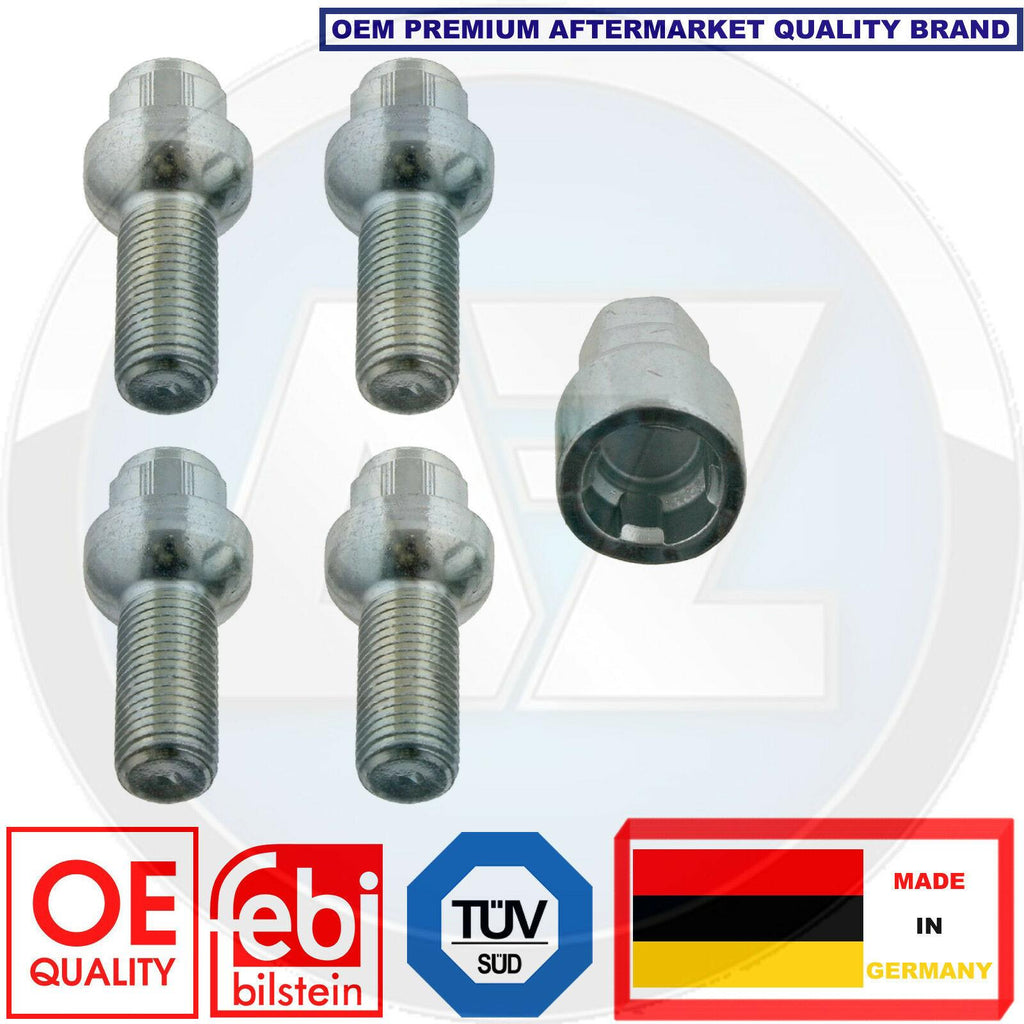 for AUDI SEAT SKODA MERCEDES LOCKING SECURITY WHEEL BOLTS NUTS SET FEBI BILSTEIN