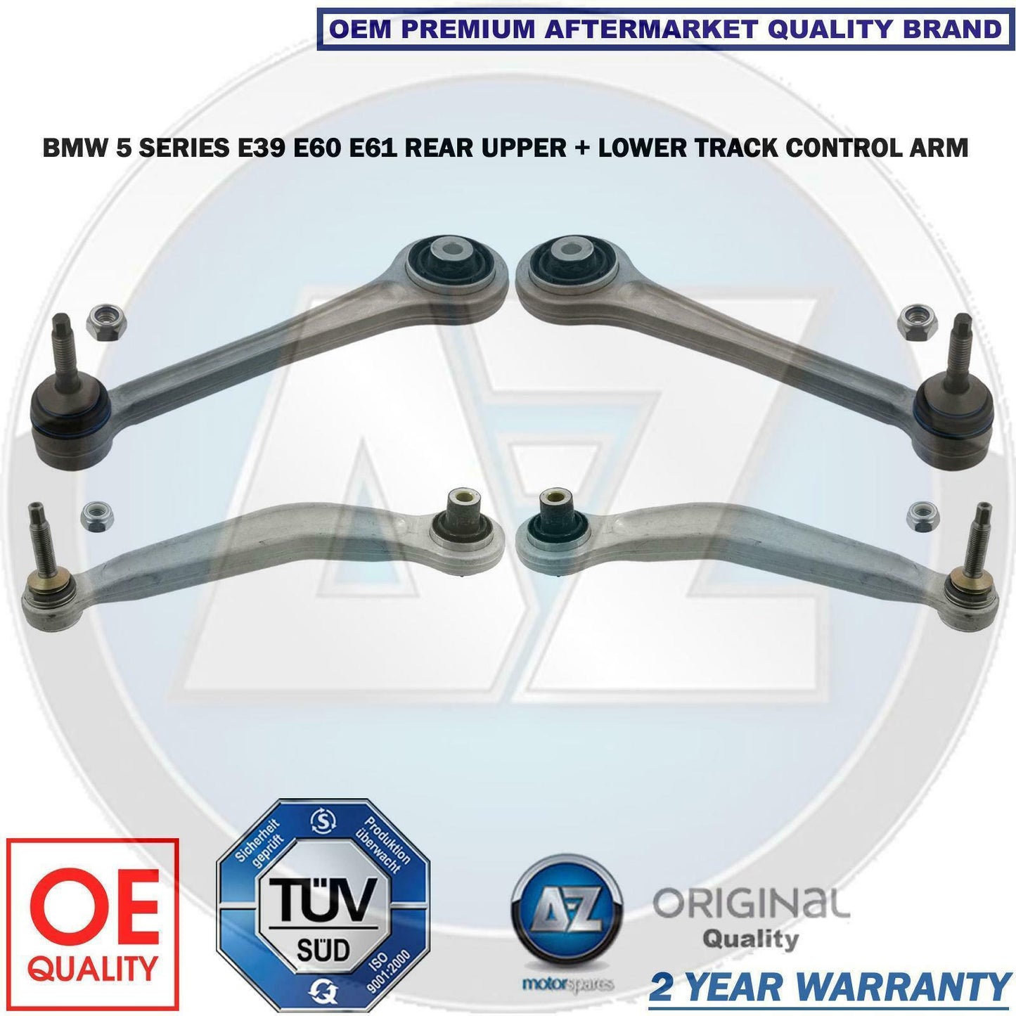 for BMW 5 SERIES REAR AXLE UPPER LOWER SUSPENSION WISHBONE TRACK CONTROL ARMS
