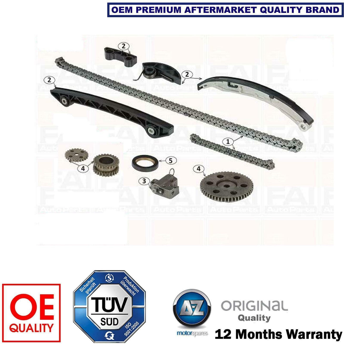 for MAZDA 6 2.3 GG GY PETROL ENGINE TIMING CHAIN TENSIONER GEAR KIT L305-12-201