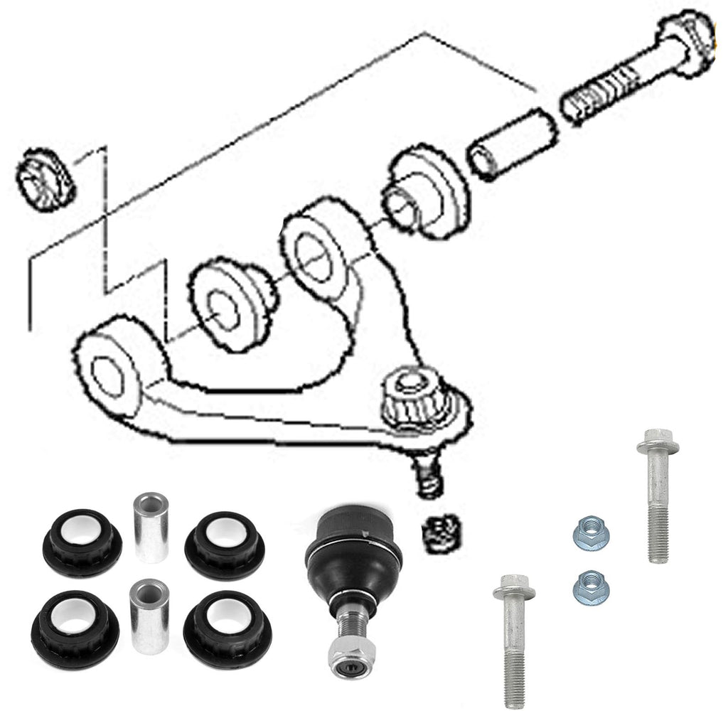 FOR IVECO DAILY FRONT UPPER SUSPENSION WISHBONE ARM BALL JOINT BUSHES REPAIR KIT