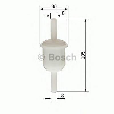 BOSCH ORIGINAL OE QUALITY INLINE UNIVERSAL FUEL FILTER FITS 6MM OR 8MM PIPE X10