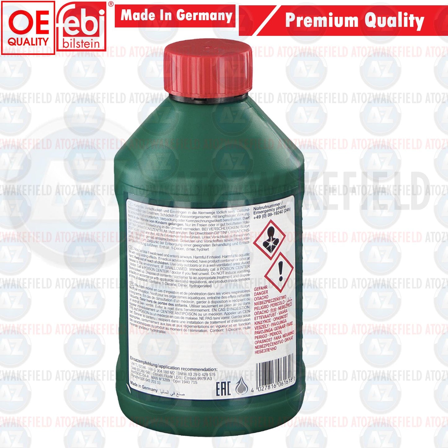 Hydraulic Fluid CHF 11S Power Steering Oil 1 Ltr Fits Audi BMW VW Febi 06161