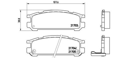 FOR SUBARU IMPREZA WRX GC GD REAR BREMBO HP2000 SPORTS BRAKE PADS *Akebono*