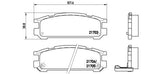 FOR SUBARU IMPREZA WRX GC GD REAR BREMBO HP2000 SPORTS BRAKE PADS *Akebono*