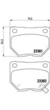 FOR NISSAN SKYLINE R33 REAR BREMBO HP2000 SPORTS BRAKE PADS