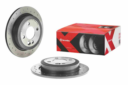 BREMBO REAR BRAKE DISCS DIMPLED PAIR FOR MINI R50 R52 R53