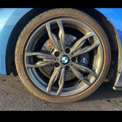 FOR BMW 120d 220d 320d 420d DIMPLED GROOVED FRONT BRAKE DISCS MINTEX PADS 340mm
