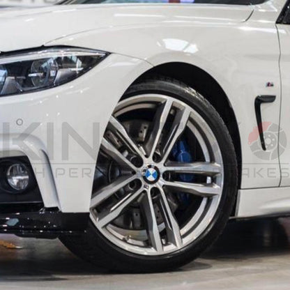 FOR BMW 335i 435i 340i 440i DIMPLE GROOVED FRONT BRAKE DISCS PADS 370mm