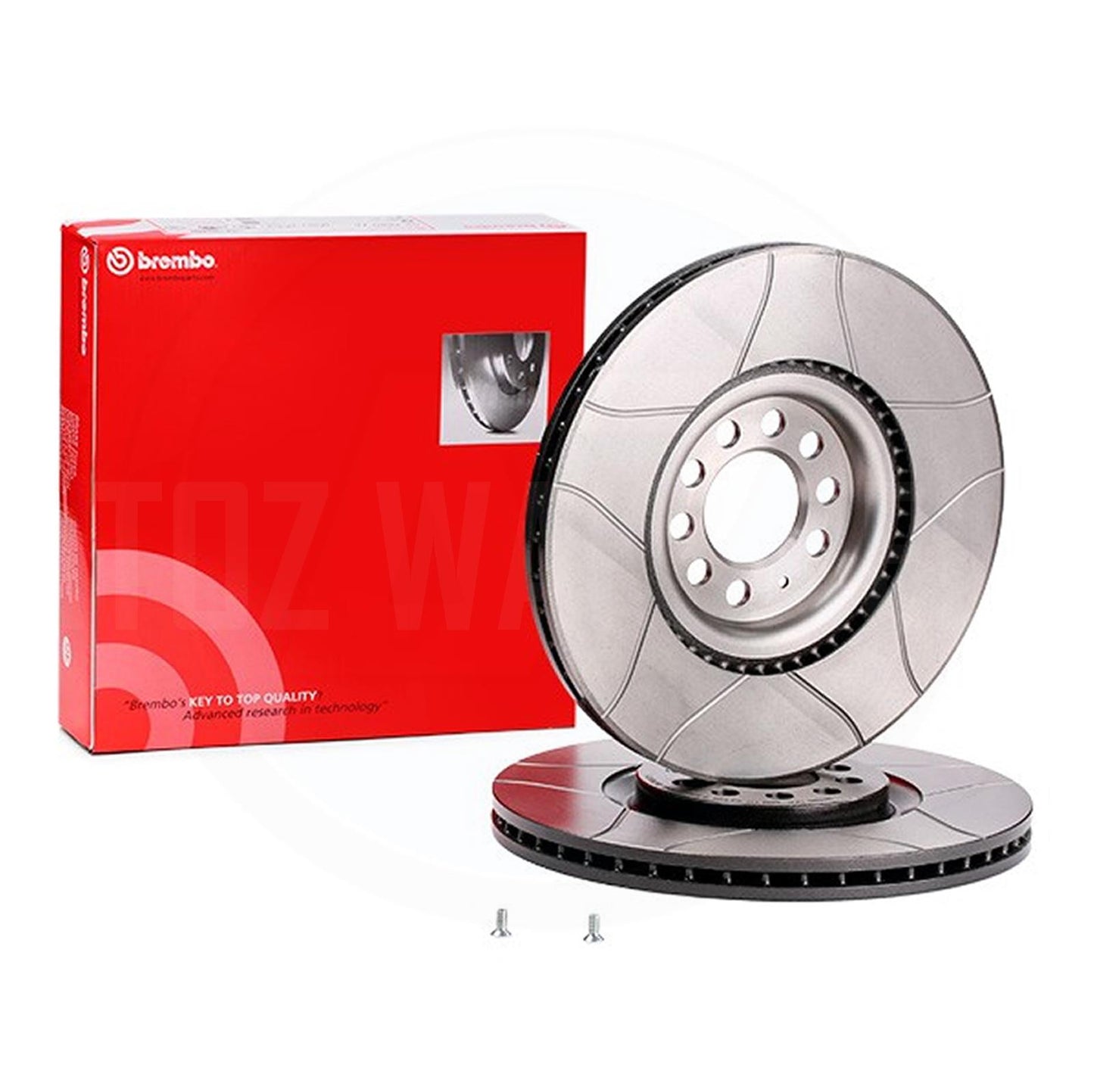 For Skoda Octavia VRS RS 1.8 Turbo Brembo Front Grooved Max Brake Discs Pads 312