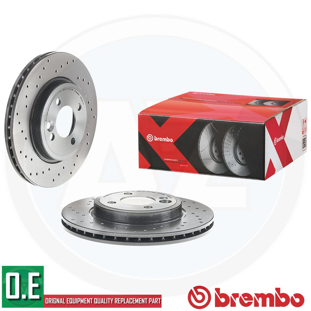 BREMBO BRAKE DISCS PAIR XTRA DRILLED FRONT AXLE 09.8655.1X