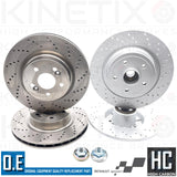 FOR RENAULT MEGANE 2.0 SPORT CUP 225 DRILLED FRONT REAR BRAKE DISCS ABS BEARING