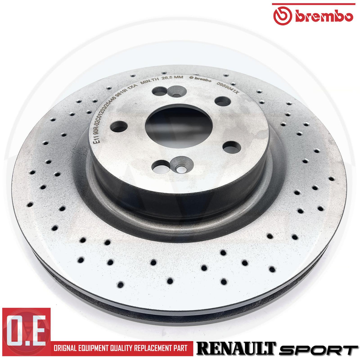 FOR RENAULT MEGANE SPORT MK2 RS225 FRONT BREMBO XTRA BRAKE DISCS PAIR 312mm