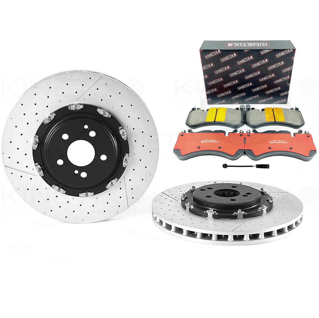 FOR MERCEDES C63 S E63 S S63 S65 SL63 SL65 AMG FRONT BRAKE DISCS CERAMIC PADS