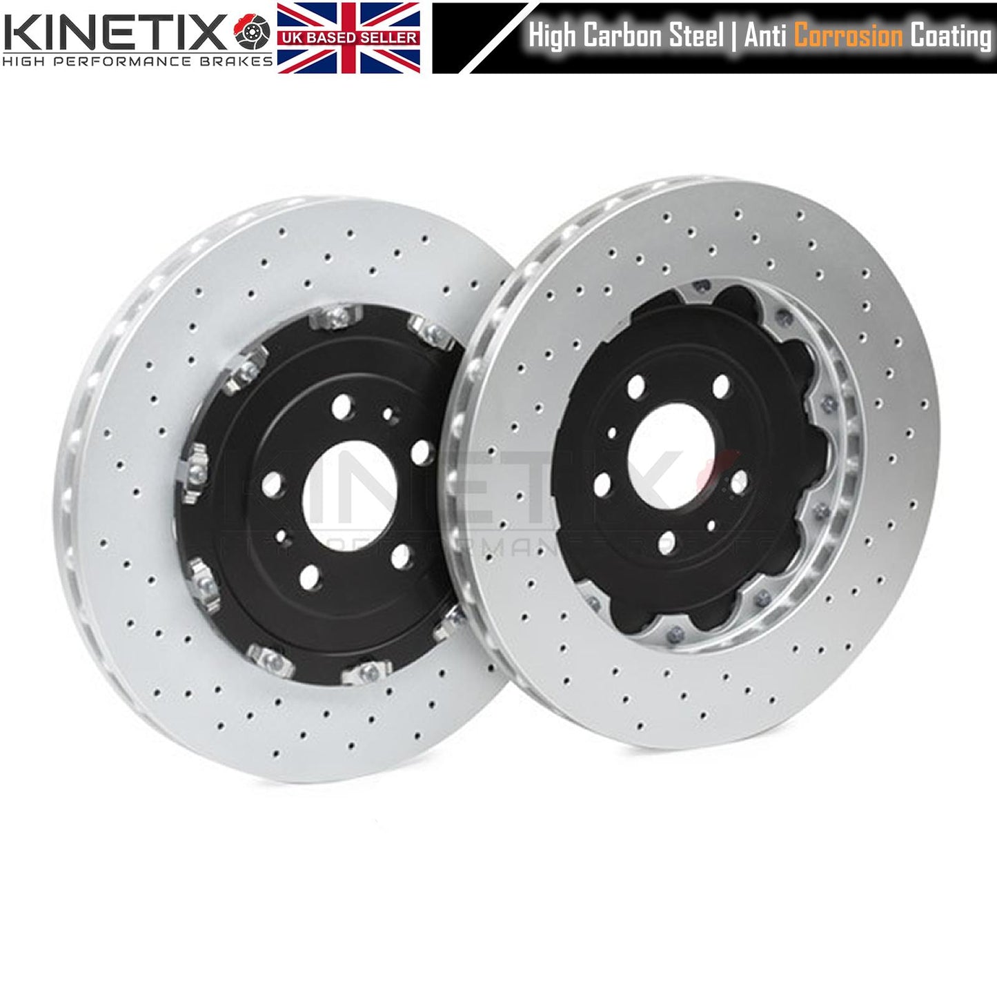 FOR AUDI RS4 QUATTRO B7 2005-2009 FRONT GENUINE BREMBO BRAKE DISCS SET 365mm OEM