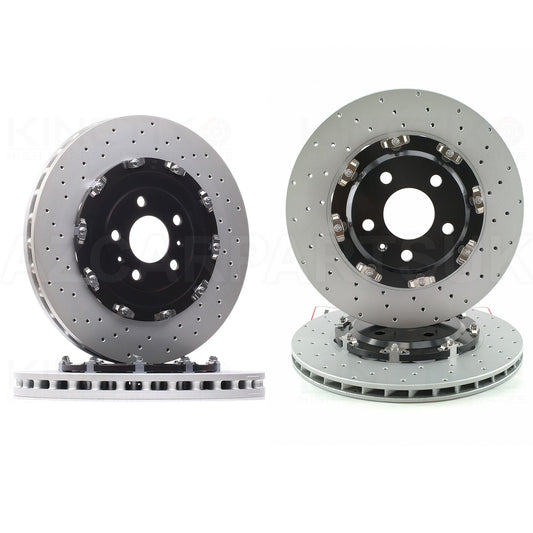 FOR AUDI RS4 B7 (2005-2008) FRONT & REAR TWO PIECE FLOATING BRAKE DISCS 365mm 324mm