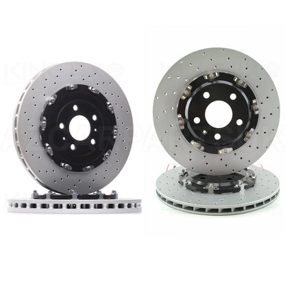 FITS AUDI RS4 B7 FRONT REAR TWO-PIECE FLOATING BRAKE DISCS PADS 365mm 324mm