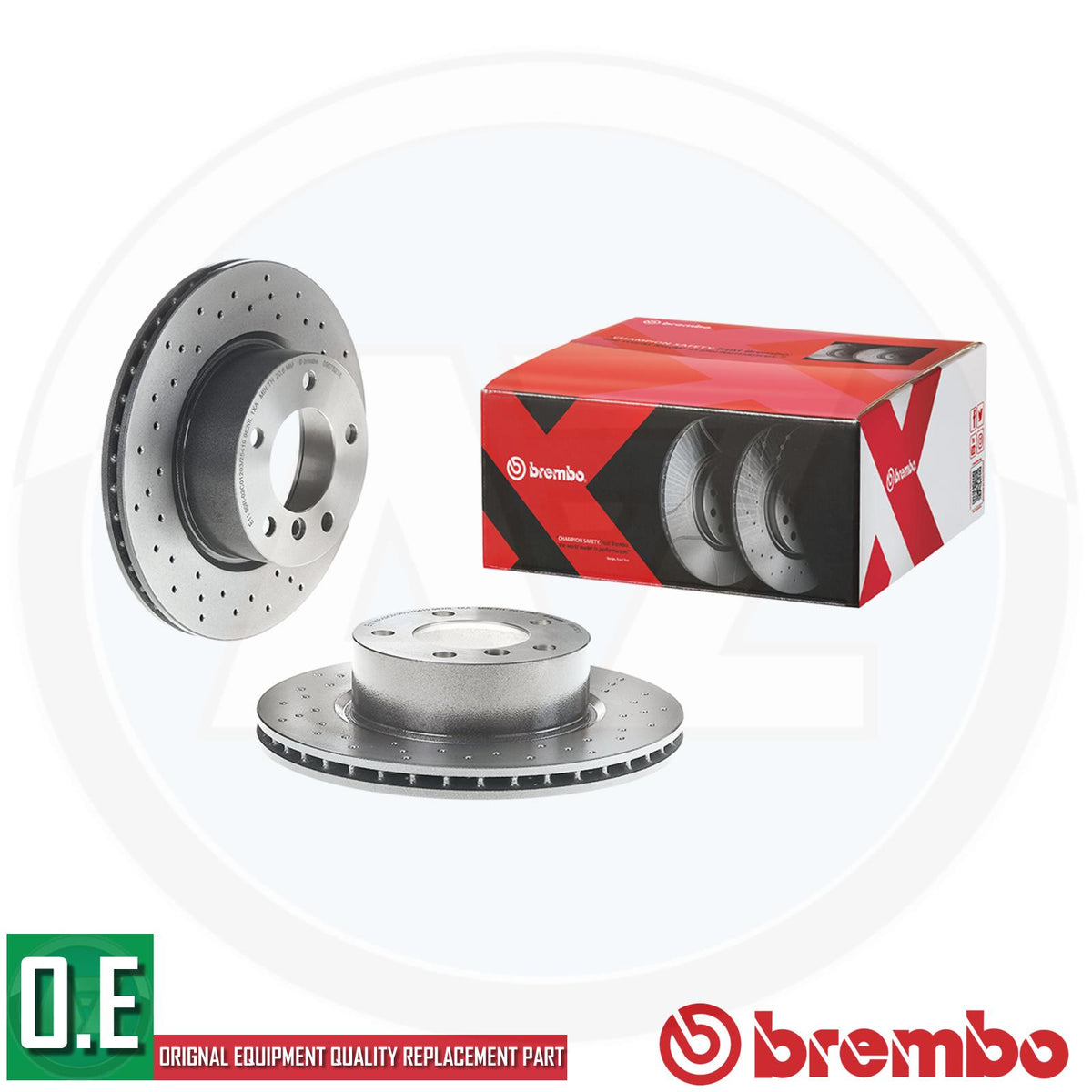 292mm BREMBO BRAKE DISCS PAIR XTRA DRILLED FRONT AXLE 09.9752.1X