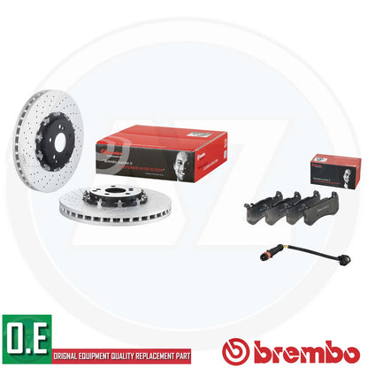 FOR MERCEDES C63 C63S E63 CLS63 AMG BREMBO FRONT REAR BRAKE DISCS PADS SENSORS