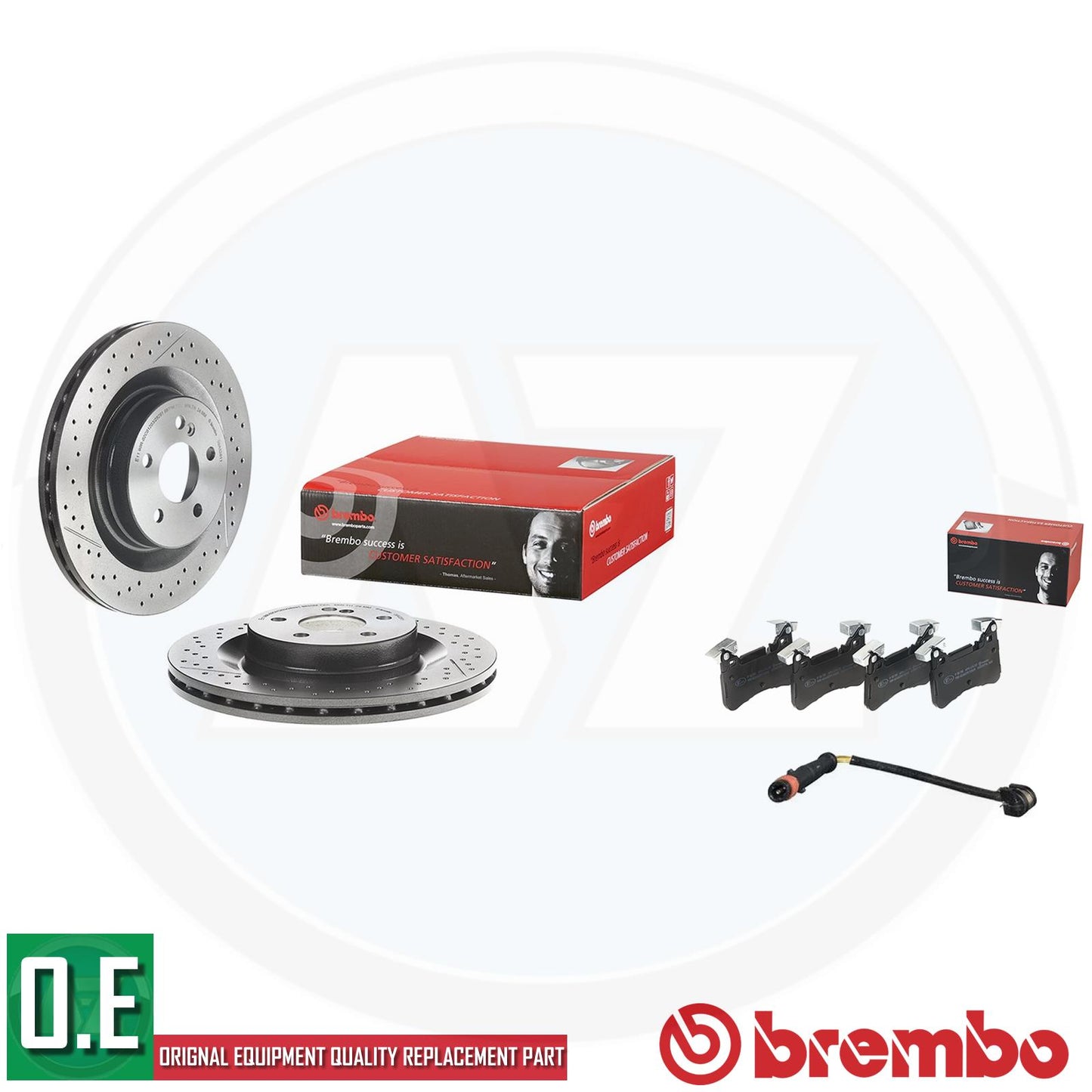 FOR MERCEDES C63 C63S E63 CLS63 AMG BREMBO FRONT REAR BRAKE DISCS PADS SENSORS