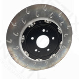 FOR MITSUBISHI LANCER EVO X 10 GROOVED 2 PIECE FLOATING FRONT BRAKE DISCS