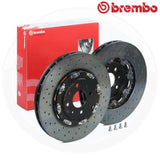 FOR FIAT 500 ABARTH 1.4 FLOATING FRONT REAR DRILLED BRAKE DISCS 305mm 240mm