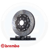 FOR FIAT 500 ABARTH 1.4 FLOATING FRONT REAR DRILLED BRAKE DISCS 305mm 240mm