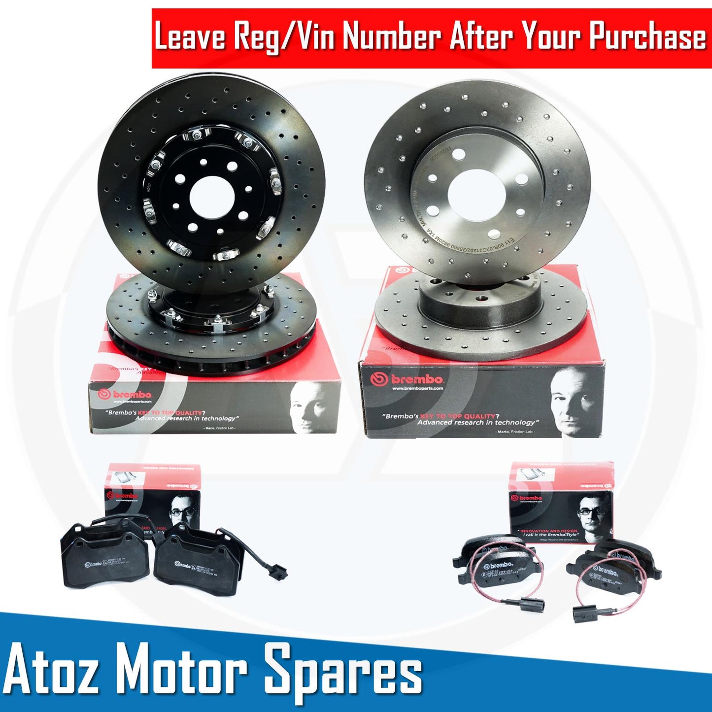 FOR ABARTH 500 595 695 COMPETIZIONE FRONT REAR BREMBO BRAKE DISCS PADS OEM