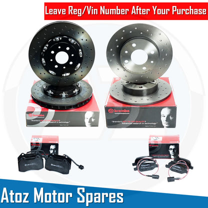 FOR ABARTH 500 595 695 COMPETIZIONE FRONT REAR BREMBO BRAKE DISCS PADS OEM