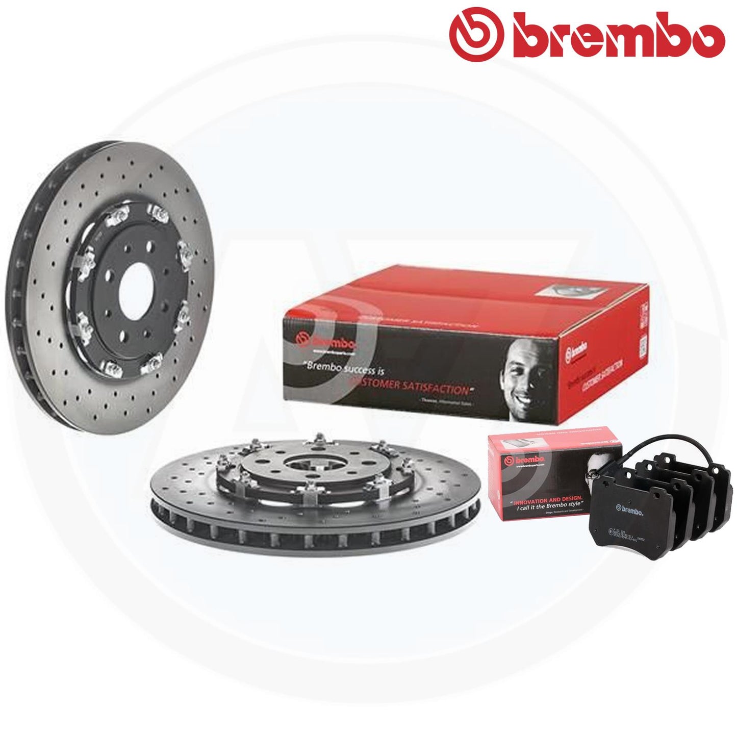 FOR FIAT 500 ABARTH 1.4 FRONT 2 PIECE FLOATING BRAKE DISCS PADS SENSOR 305mm