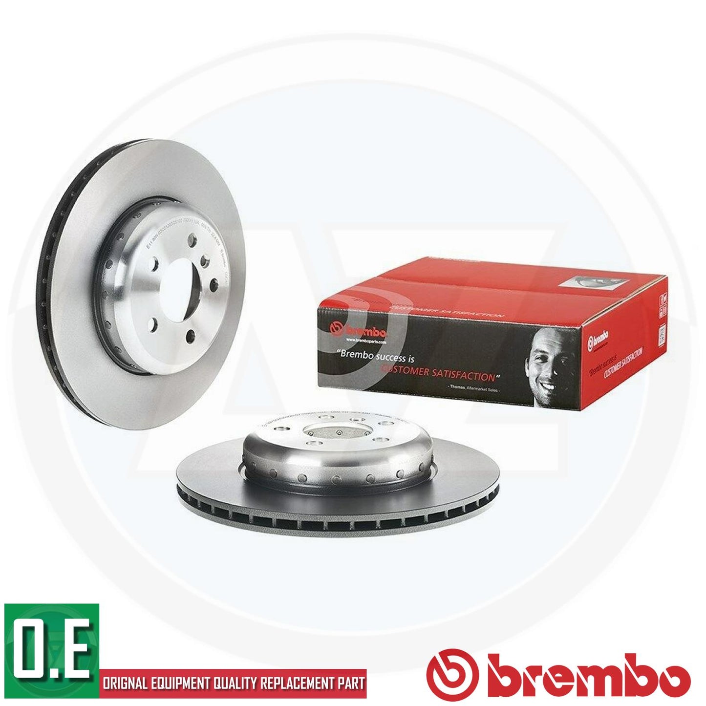 FOR BMW 330d 335d 335i 340i M SPORT BREMBO REAR BRAKE DISCS PAIR 345mm