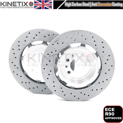 FITS ALFA ROMEO GIULIA QUADRIFOGLIO 2.9 FRONT REAR BRAKE DISCS PADS 360mm 350mm