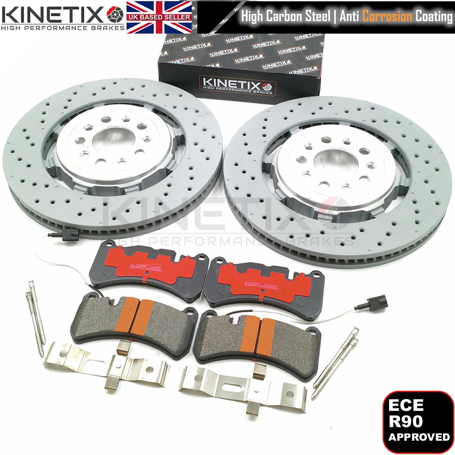 FOR ALFA ROMEO GIULIA QUADRIFOGLIO 2.9 FRONT BRAKE DISCS RACING PADS 360mm