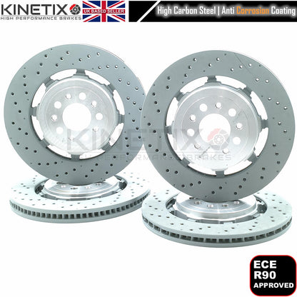 FOR ALFA ROMEO GIULIA QUADRIFOGLIO 2.9 FRONT REAR BRAKE DISCS PADS 360mm 350mm