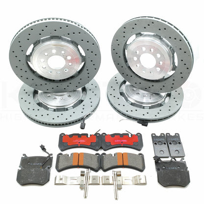 FOR ALFA ROMEO STELVIO QUADRIFOGLIO 2.9 FRONT REAR BRAKE DISCS PADS 360mm 350mm