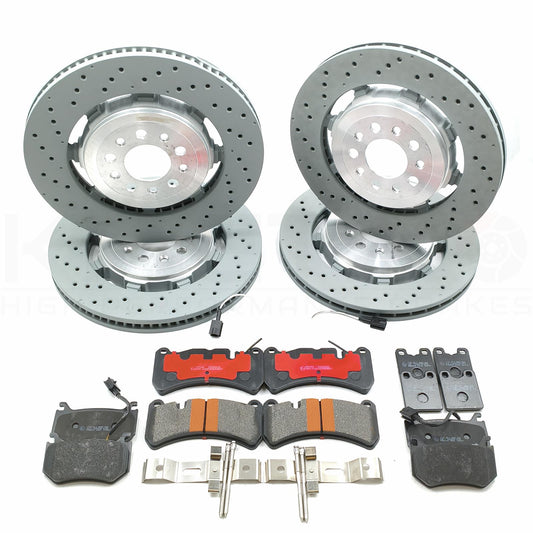 FOR ALFA ROMEO GIULIA QUADRIFOGLIO 2.9 FRONT REAR BRAKE DISCS PADS 360mm 350mm