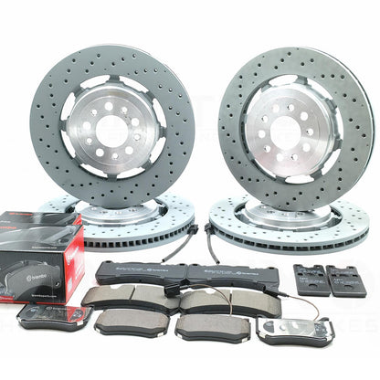 FITS ALFA ROMEO GIULIA QUADRIFOGLIO 2.9 FRONT REAR BRAKE DISCS PADS 360mm 350mm