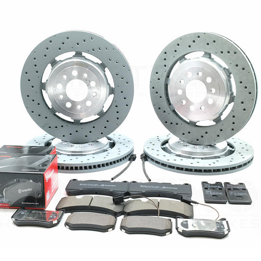 FITS ALFA ROMEO GIULIA QUADRIFOGLIO 2.9 FRONT REAR BRAKE DISCS PADS 360mm 350mm