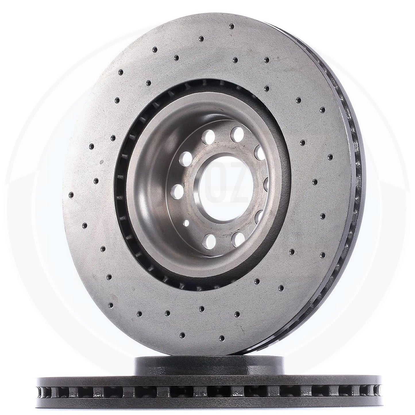 FOR VW GOLF R MK6 FRONT REAR DRILLED BREMBO XTRA BRAKE DISCS 345mm 310mm