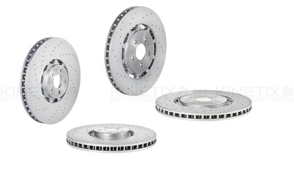 FOR AUDI RS6 C8 RS7 4K DRILLED FRONT REAR BRAKE DISCS PADS SENSORS 420mm 370mm