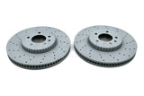FOR LAND ROVER DEFENDER P400 DRILLED FRONT REAR BRAKE DISCS 349mm 325mm