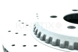 FOR LAND ROVER DEFENDER P400e CROSS DRILLED REAR BRAKE DISCS PAIR 325mm