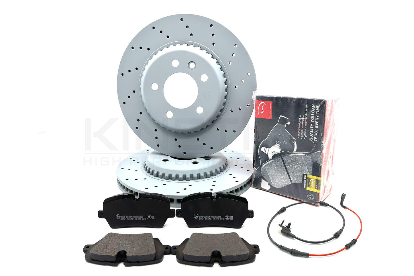 FOR LAND ROVER DEFENDER D300 DRILLED REAR BRAKE DISCS PADS WEAR SENSOR 325mm