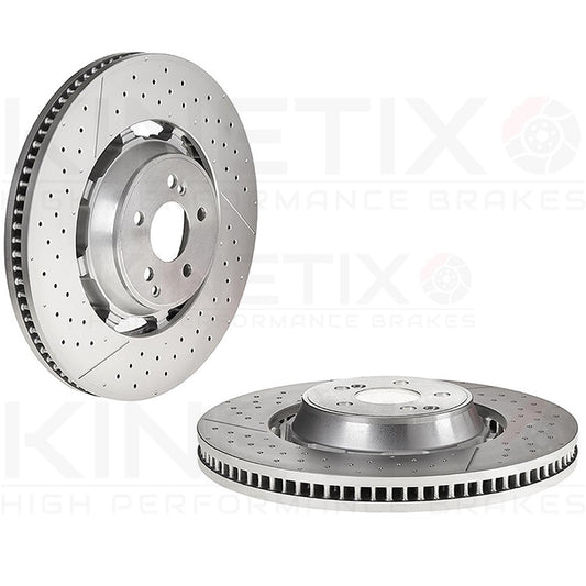FOR MERCEDES GLE53 GLE63 AMG FRONT DRILLED GROOVED BRAKE DISCS PAIR 400mm