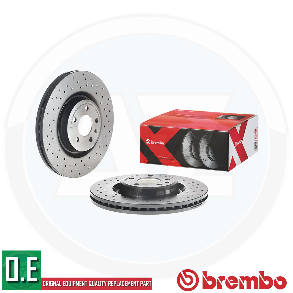 BREMBO BRAKE DISCS PAIR XTRA DRILLED 09.B970.1X 345mm FRONT AXLE
