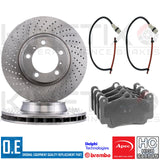 FOR PORSCHE 911 CARRERA 991 996 997 DRILLED FRONT REAR BRAKE DISCS PADS 330mm