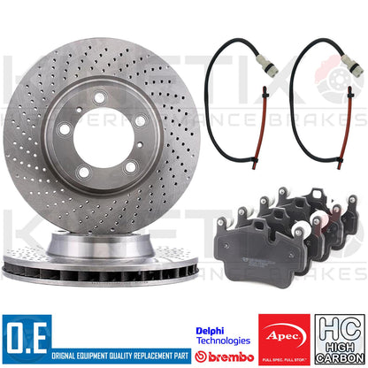 FOR PORSCHE 911 CARRERA 991 996 997 FRONT REAR DRILLED BRAKE DISCS PADS 330mm