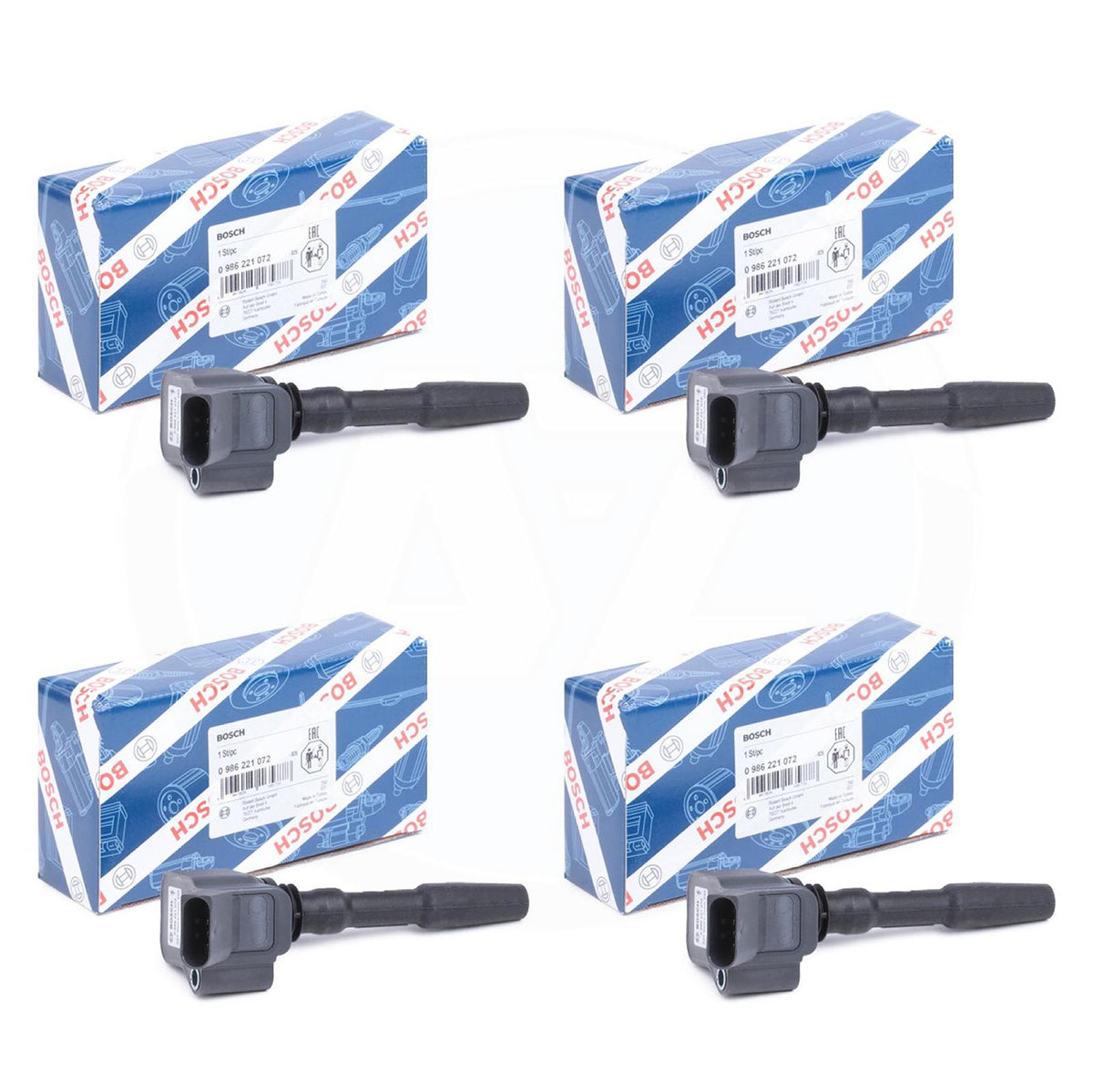 FOR AUDI S3 RS3 TTS TTRS SEAT LEON CUPRA VW GOLF R GTI IGNITION COIL PACK SET X4 OEM BOSCH PART