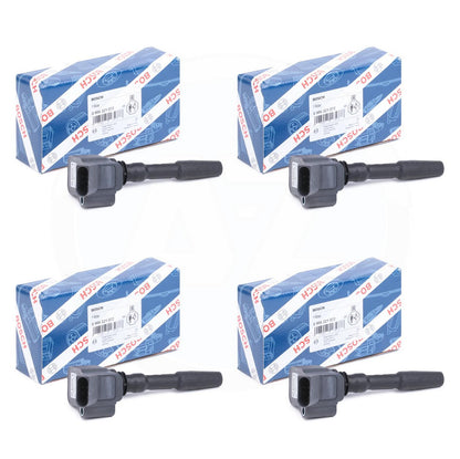 FOR AUDI S3 RS3 TTS TTRS SEAT LEON CUPRA VW GOLF R GTI IGNITION COIL PACK SET X4 OEM BOSCH PART